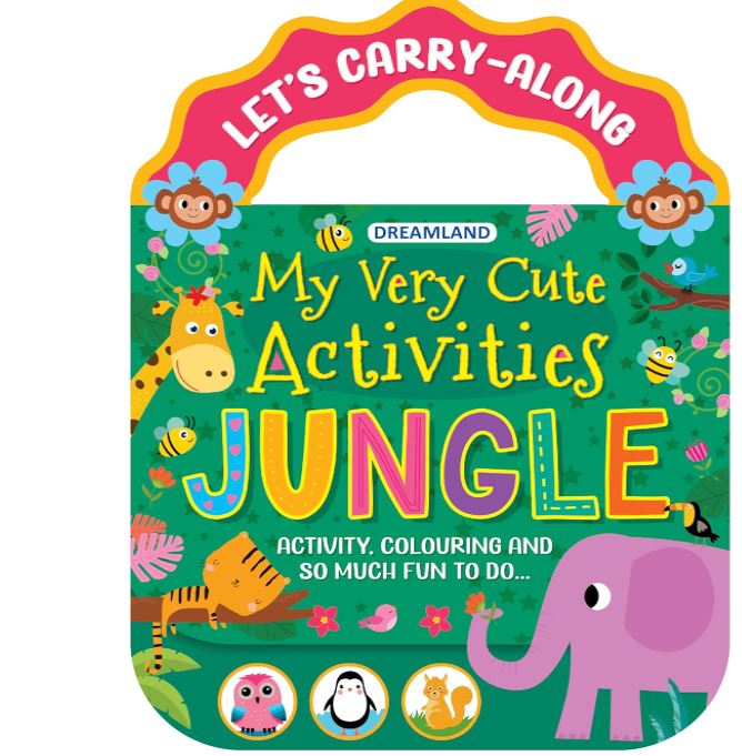 Jungle- Let's Carry-Along Activity, Colouring Book for Kids